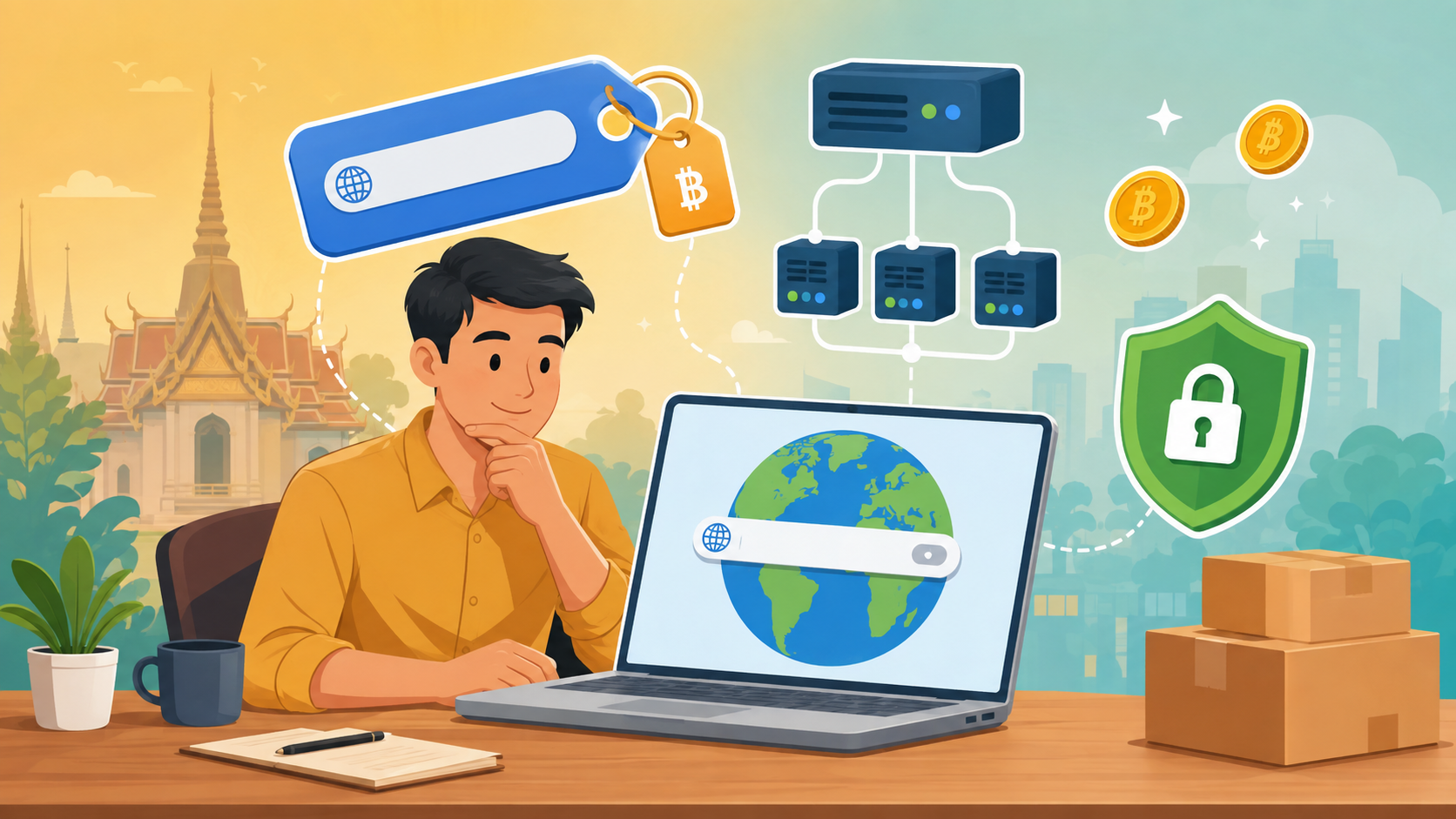 โดเมนกับ DNS ราคาเท่าไหร่ งบหลักพันก็เปิดเว็บได้จริง