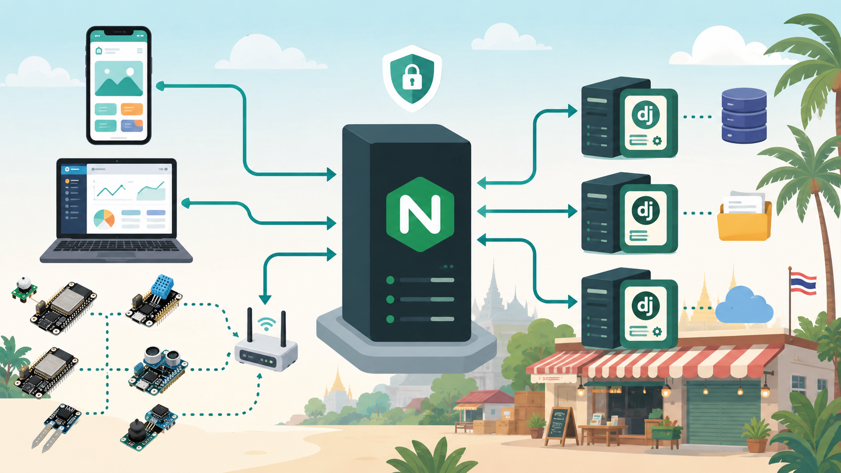 Nginx ไม่ใช่แค่เว็บเซิร์ฟเวอร์: 5 ตัวอย่างใช้จริงในธุรกิจไทย