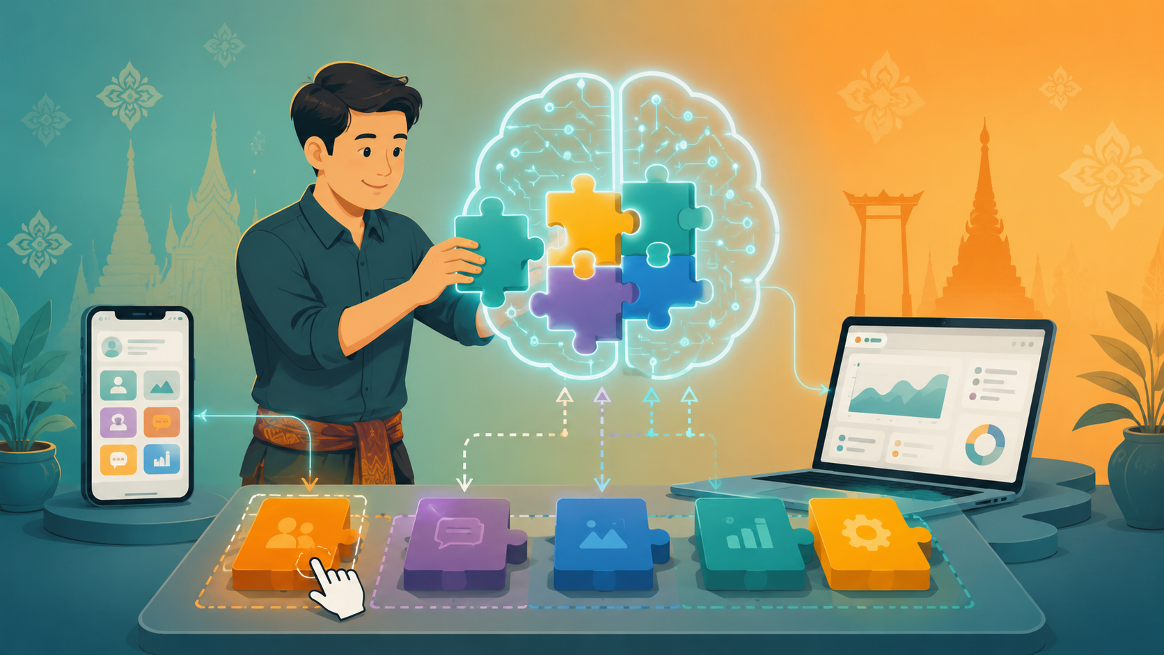 No-code AI Builder คืออะไร SMEs ไทยสร้างระบบ AI ได้จริงโดยไม่เขียนโค้ด